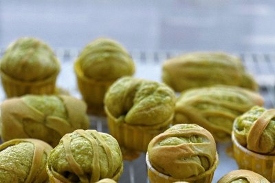 抹茶奶酥餐包