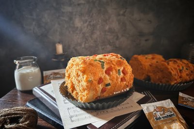 香葱肉松面包卷