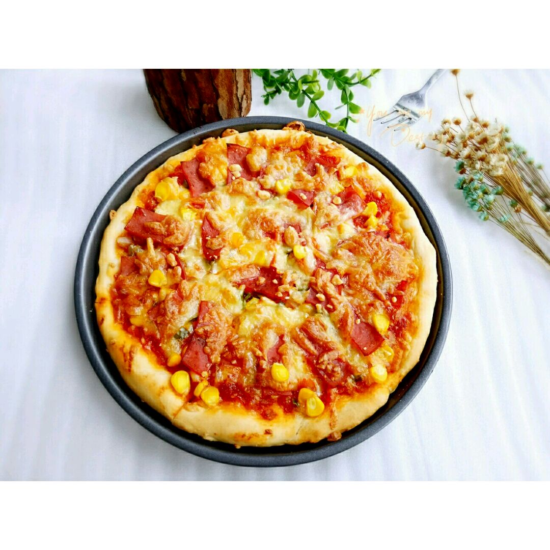 玉米火腿披萨的做法_【图解】玉米火腿披萨怎么做如何做好吃_玉米火腿披萨家常做法大全_孤品96_豆果美食