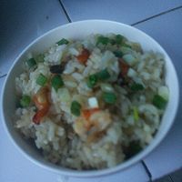 虾豆焖饭的做法图解5