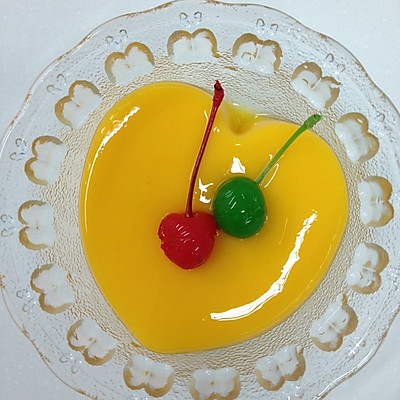 爱心香芒布丁