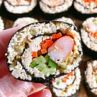 减脂吃❗关晓彤同款低卡无米寿司❗超饱腹❗的做法图解11