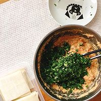 #换着花样吃早餐#荠菜小馄饨｜调肉馅最关键的做法图解6