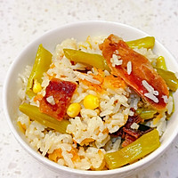 年后腊肉怎么办～～四季豆腊肉焖饭的做法图解8