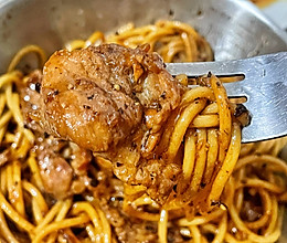 黑椒牛肉意面（简易版）的做法