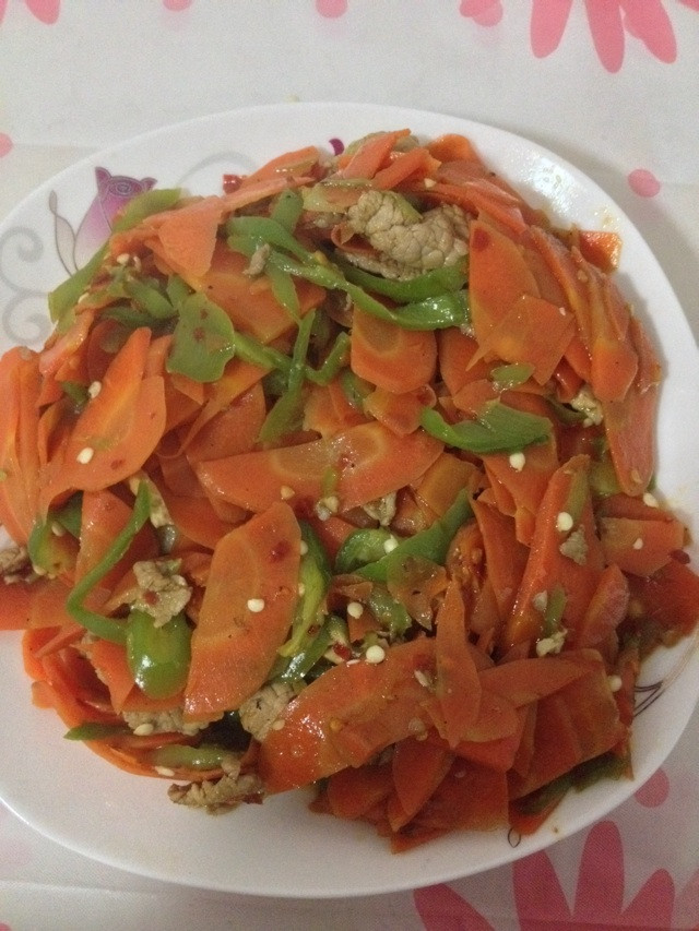 尖椒胡萝卜的做法
