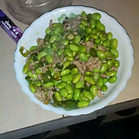 肉末炒青豆的做法图解1