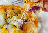 烘焙小白快手烤箱美食～爆浆拉丝紫薯芝士饼的做法