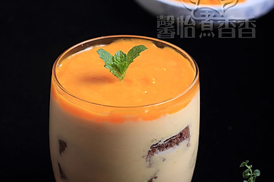 小清新的下午茶点---杏酱杯子慕斯
