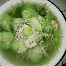 丝瓜豆芽虾仁汤