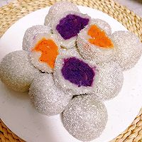 ㊙️软糯香甜紫薯红薯糯米糍❗无需烤箱～超简单的做法图解5