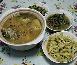 砂锅豆腐鱼头汤的做法