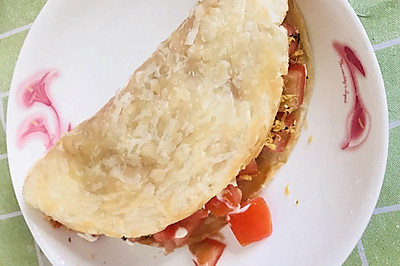 番茄肉松手饼