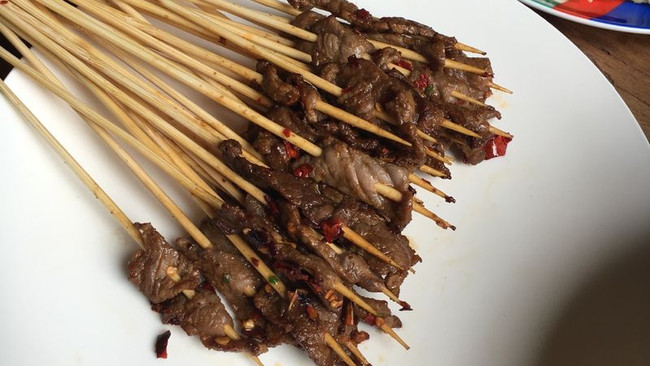 平底锅烤肉串的做法