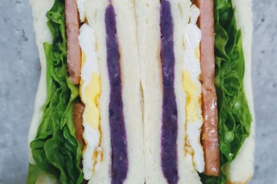 低脂紫薯彩虹三明治