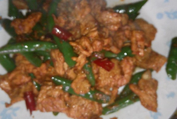 杭椒炒肉片