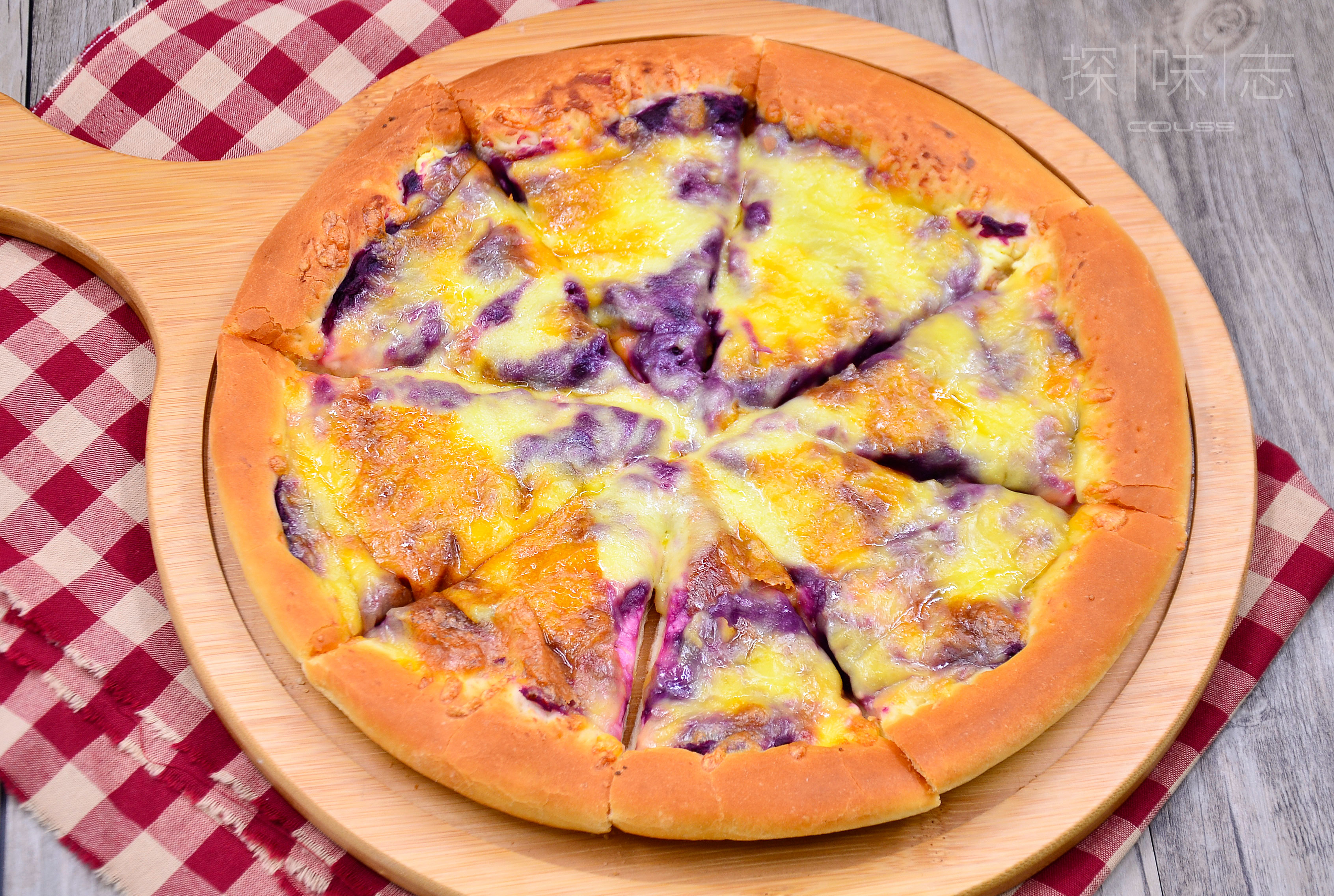 彩色紫薯披萨：酷暑 给宝宝来道促消化的美味辅食