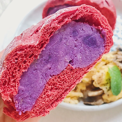  紫薯芋泥软欧❗️低油低糖美味升级
