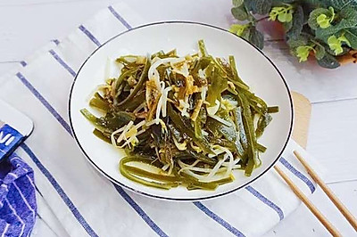 海带炒豆芽·少油无盐