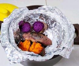 黑乐砂锅烤红薯的做法