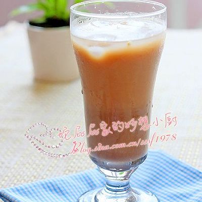 红豆沙玄米冰奶茶