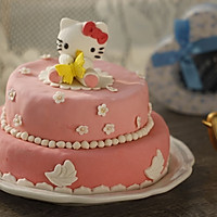 HOLLETKITY粉色双层翻糖蛋糕#九阳烘焙剧场#的做法图解54
