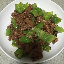 腰肉炒青椒（酸甜）