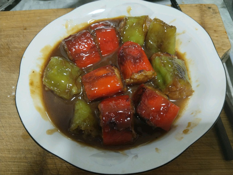 辣椒酿肉的做法
