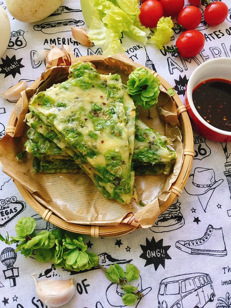 榆钱早餐鸡蛋饼的做法