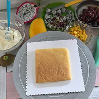 #奇妙烘焙屋#缤纷双色水果奶油蛋糕的做法图解9