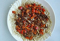 微波快手菜——蒜泥蚝油金针菇的做法