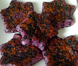 紫色的诱惑——紫薯土豆糯米饼的做法