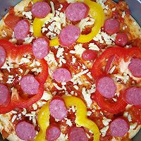 香肠萨拉米披萨的做法图解12