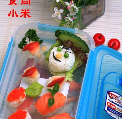 三文鱼北极贝鲜虾手握寿司