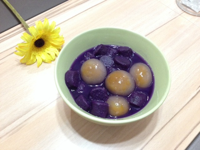紫薯粉芋圆的做法