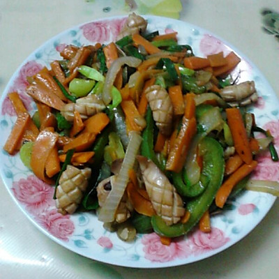 墨鱼炒三鲜