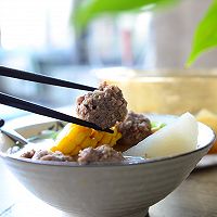 生汆牛肉丸子汤— 秋季养生汤的做法图解19