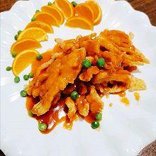 创新之作:橙香菊花肉