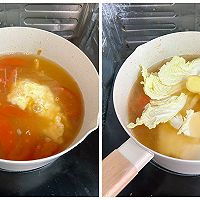 营养丰富的番茄鲜虾肉丸鸡蛋面的做法图解7
