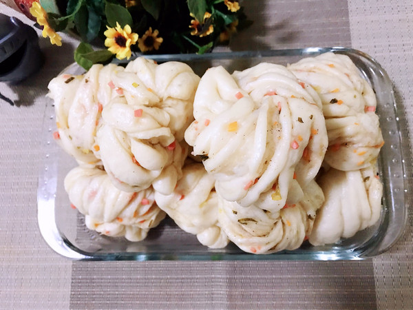 不用配菜吃的葱香花卷