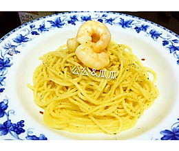 大虾橄榄油蒜香意大利面 Prawn Aglio Olio的做法