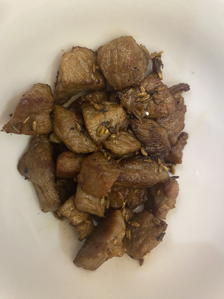 炒羊肉粒的做法