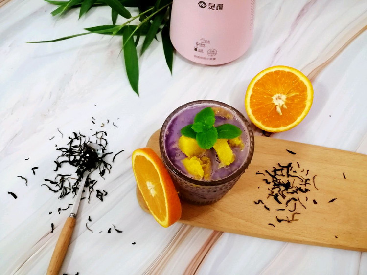 香橙黑枸杞奶茶的做法