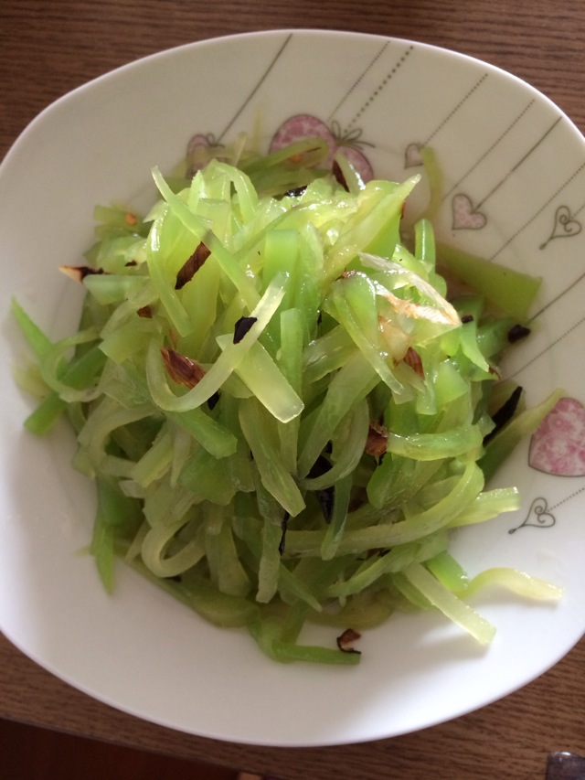 Stir fried lettuce