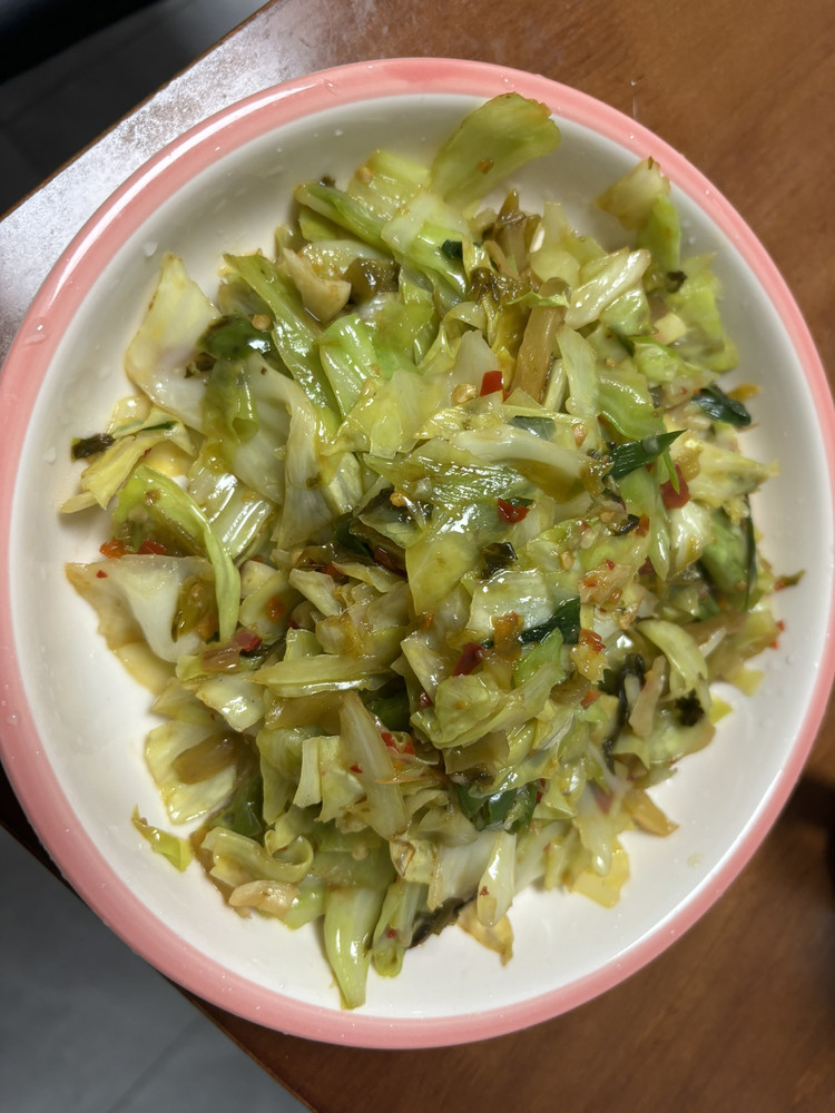 酸辣包菜的做法