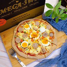 #未来航天员-健康吃蛋#全麦火腿鸡蛋披萨