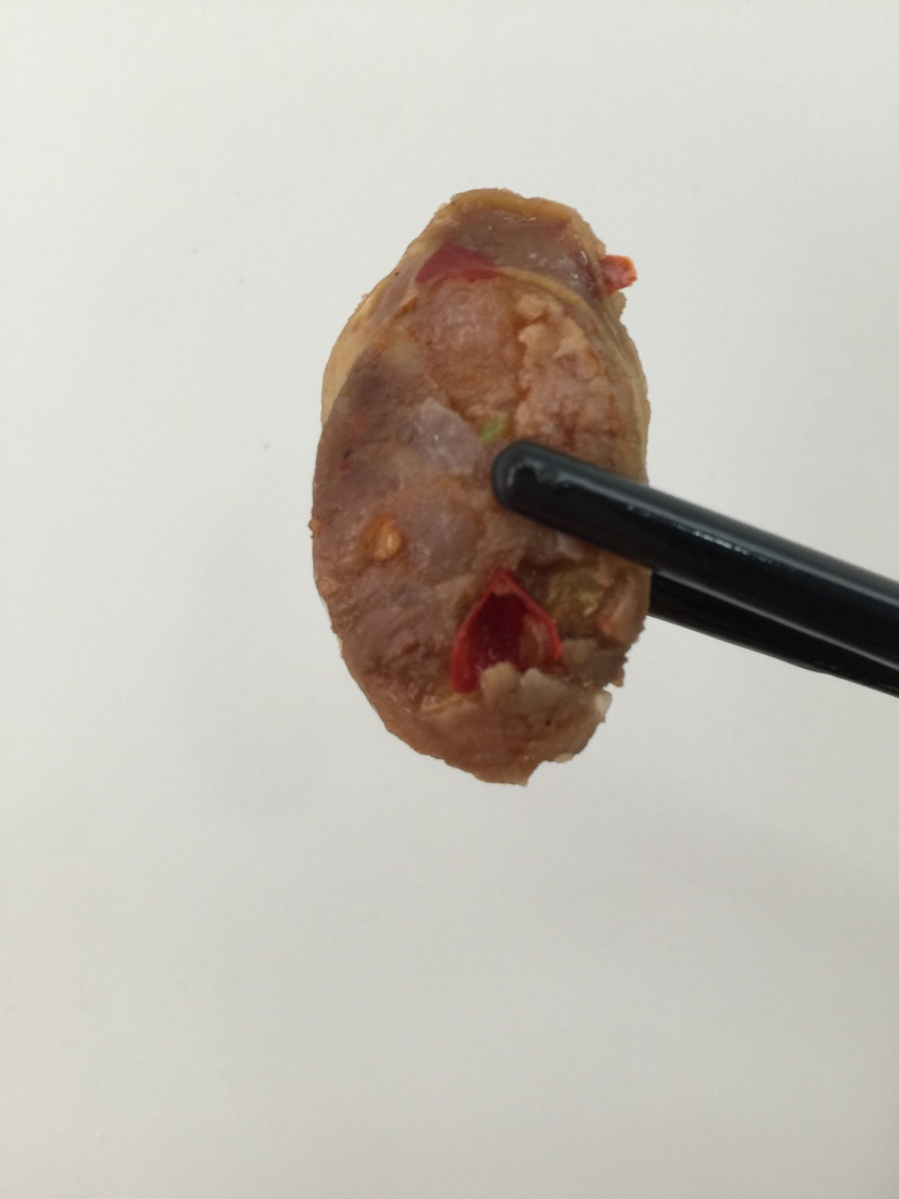 韭菜花炒辣味腊肉的做法图解5