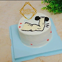 生日蛋糕（奶油霜转印）