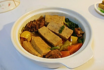 酒酱杂蔬豆腐煲的做法
