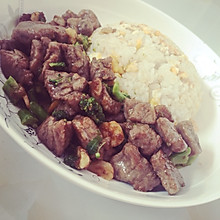 牛排新吃法（西兰花牛肉炒饭）